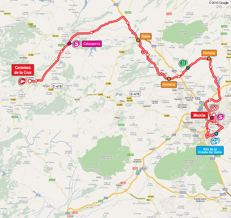 Streckenverlauf Vuelta a Espaa 2010 - Etappe 6
