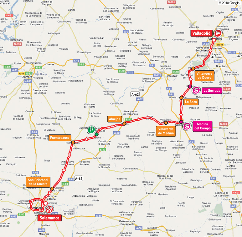 Streckenverlauf Vuelta a Espaa 2010 - Etappe 18