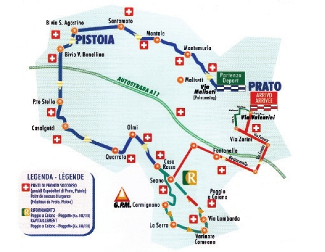 Streckenverlauf GP Industria & Commercio di Prato 2010