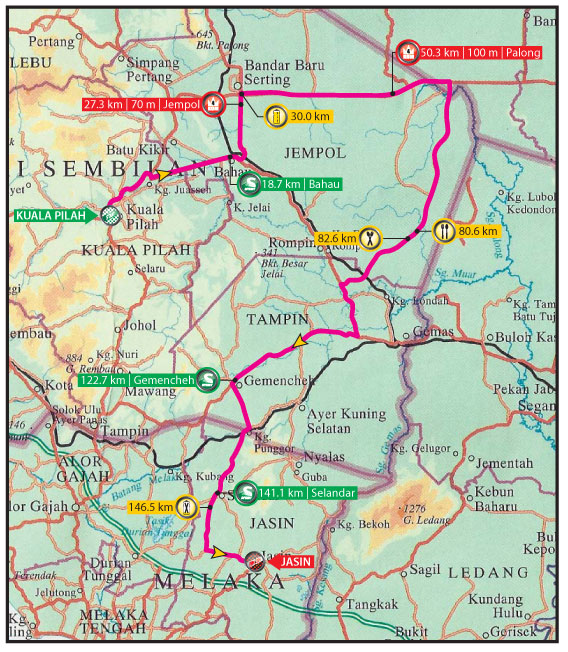 Streckenverlauf Le Tour de Langkawi 2011 - Etappe 8