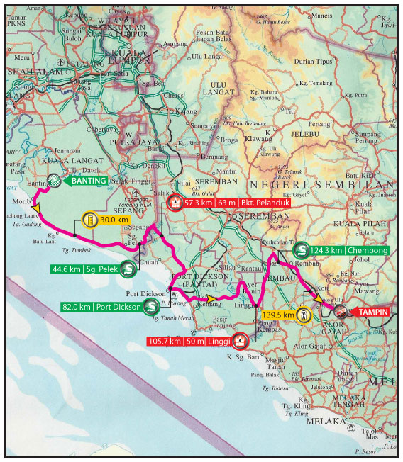 Streckenverlauf Le Tour de Langkawi 2011 - Etappe 7