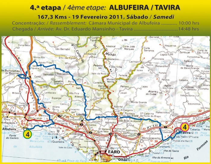 Streckenverlauf Volta ao Algarve 2011 - Etappe 4