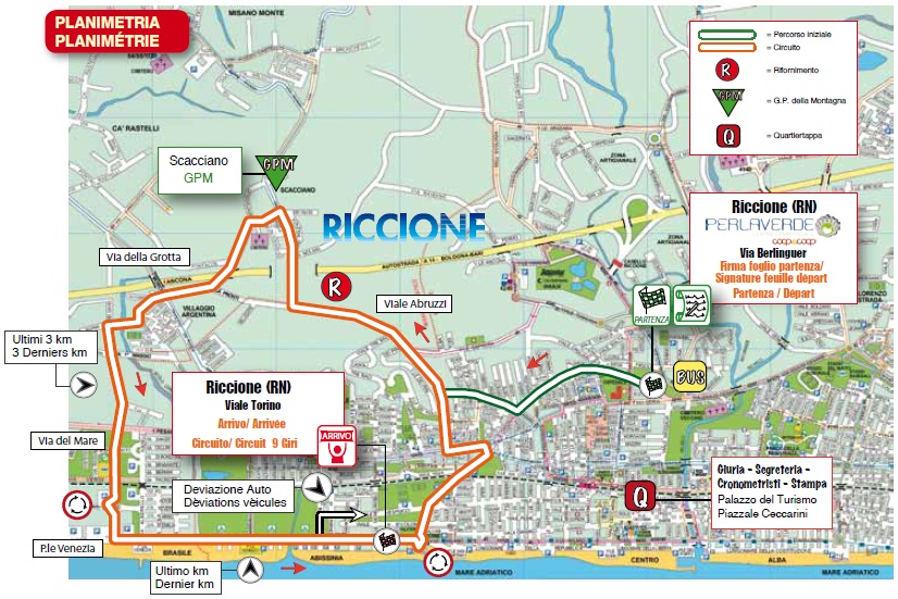 Streckenverlauf Settimana Internazionale Coppi e Bartali 2011 - Etappe 1a