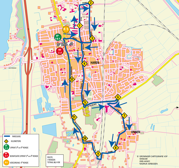 Streckenverlauf Energiewacht Tour 2011 - Etappe 4