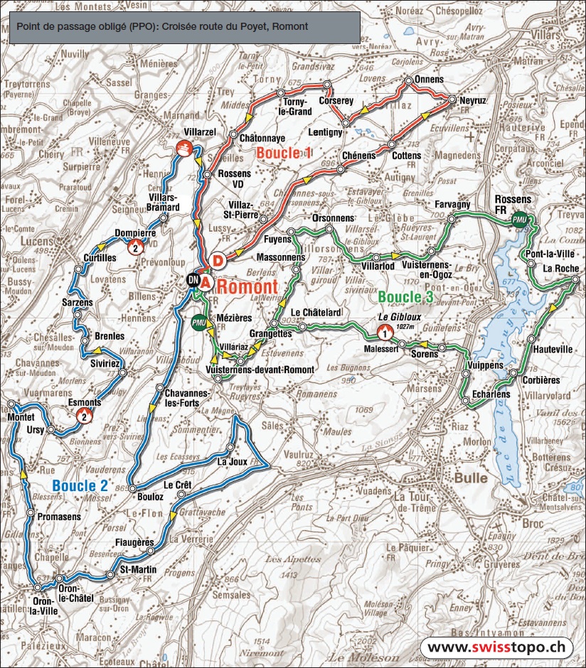 Streckenverlauf Tour de Romandie 2011 - Etappe 2