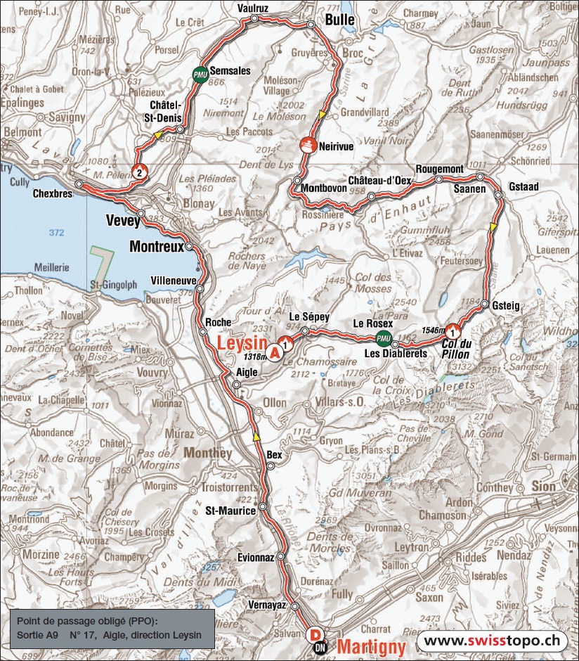 Streckenverlauf Tour de Romandie 2011 - Etappe 1