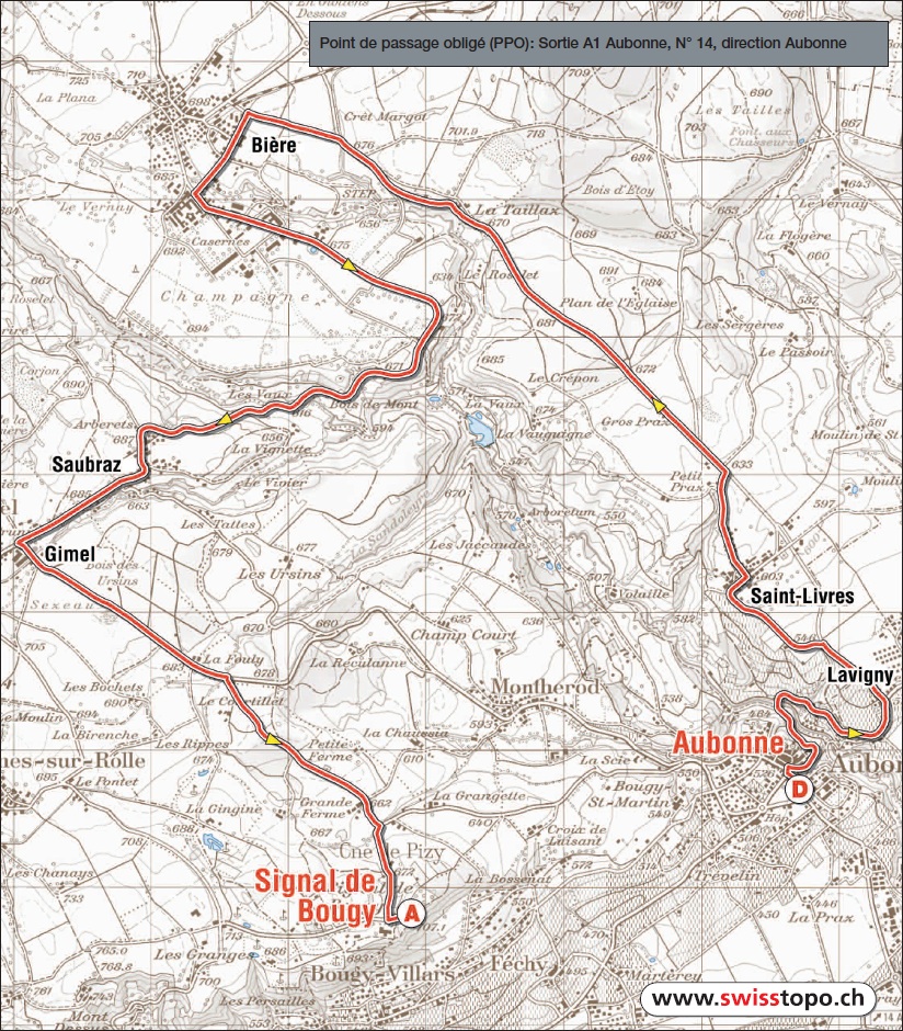 Streckenverlauf Tour de Romandie 2011 - Etappe 4