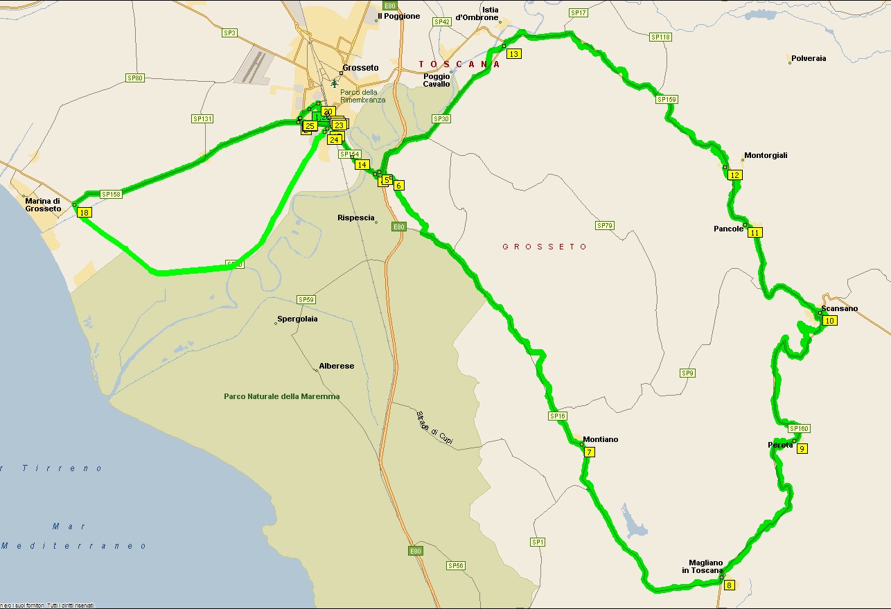 Streckenverlauf Toscana-Terra di ciclismo 2011 - Etappe 1