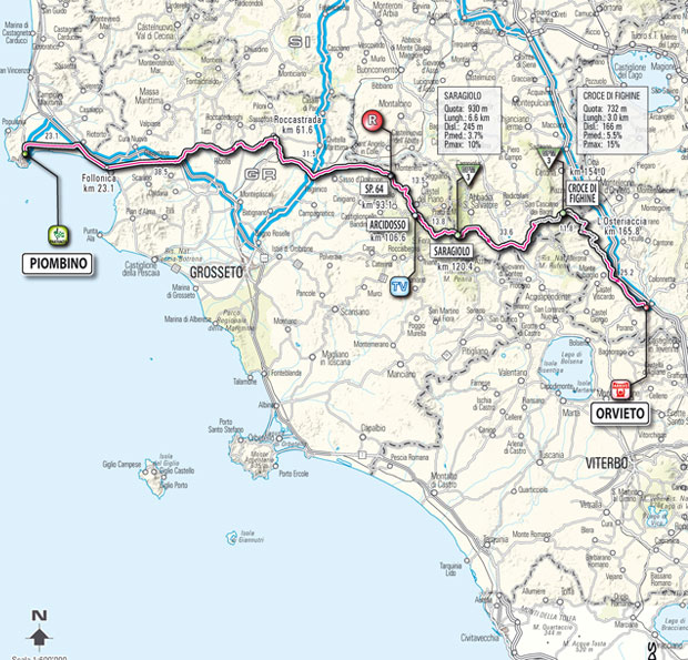 Streckenverlauf Giro dItalia 2011 - Etappe 5