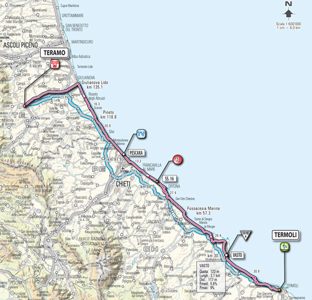 Streckenverlauf Giro dItalia 2011 - Etappe 10