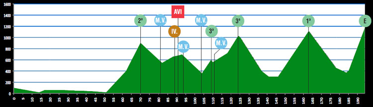 Hhenprofil Vuelta Asturias Julio Alvarez Mendo 2011 - Etappe 3
