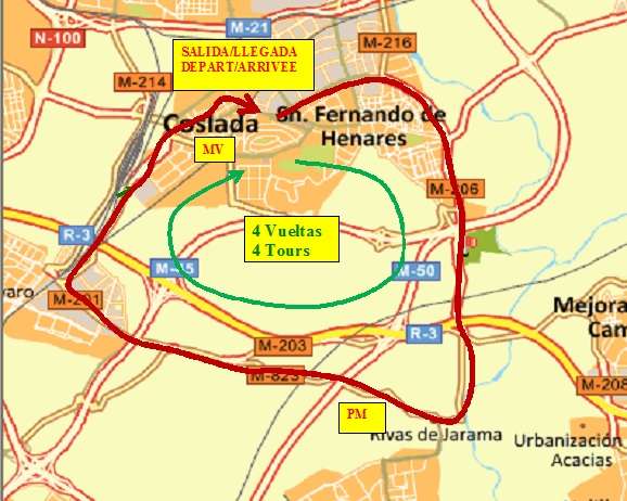 Streckenverlauf Vuelta a la Comunidad de Madrid 2011 - Etappe 2
