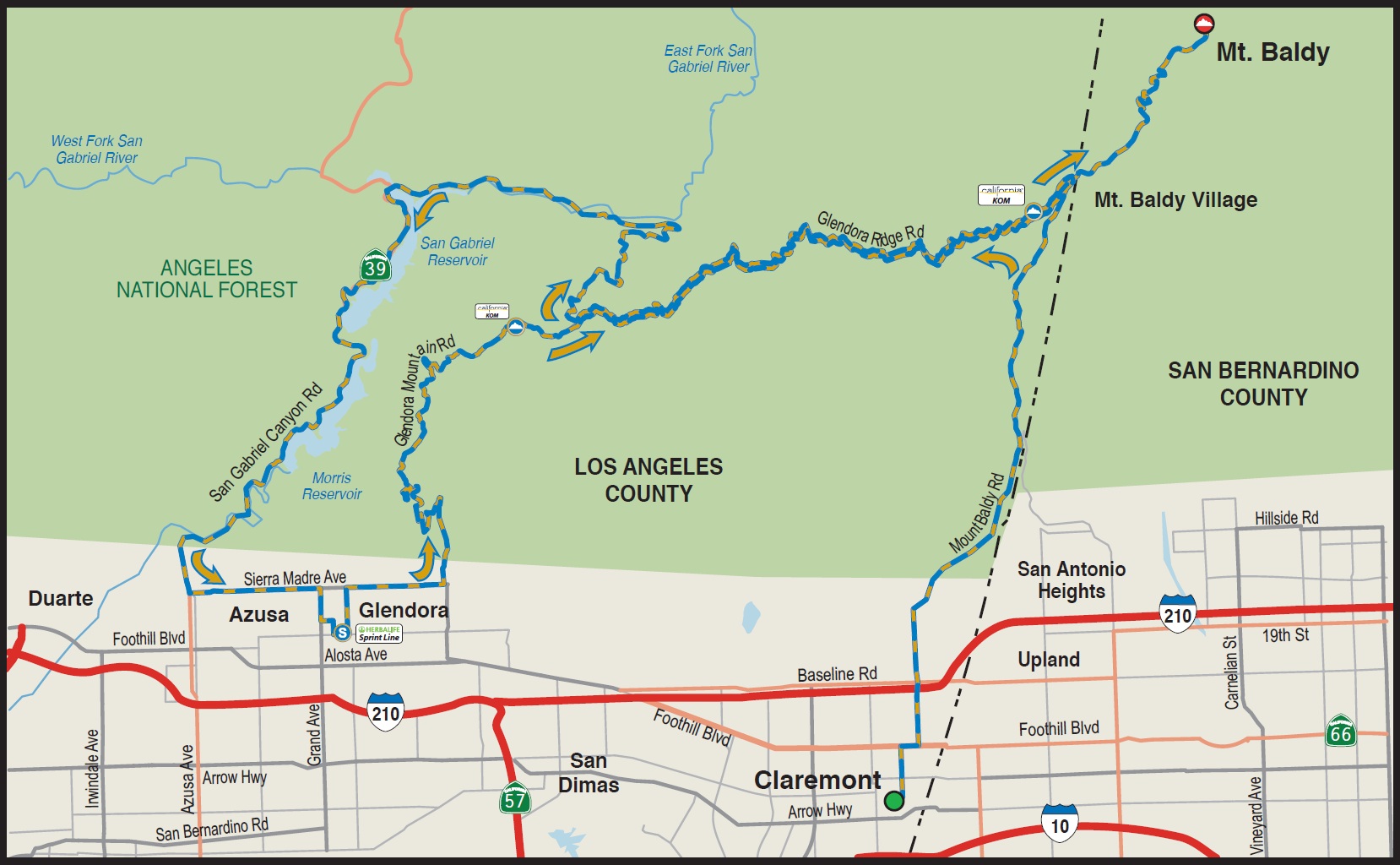 Streckenverlauf Amgen Tour of California 2011 - Etappe 7