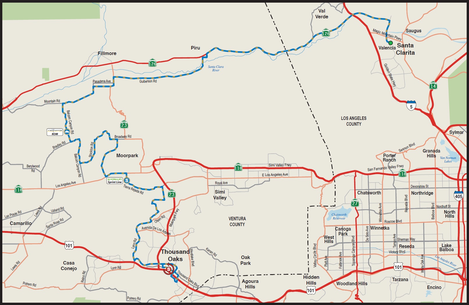 Streckenverlauf Amgen Tour of California 2011 - Etappe 8