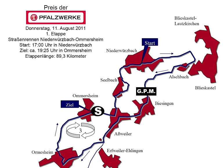 Streckenverlauf Trofeo Karlsberg 2011 - Etappe 1
