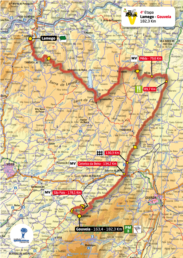 Streckenverlauf Volta a Portugal em Bicicleta 2011 - Etappe 4