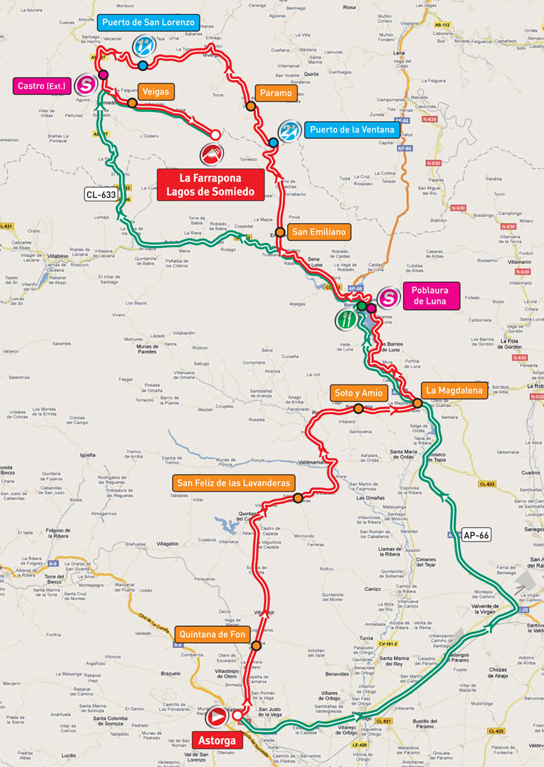 Streckenverlauf Vuelta a Espaa 2011 - Etappe 14