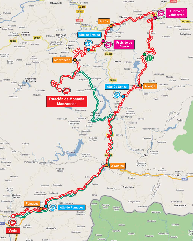 Streckenverlauf Vuelta a Espaa 2011 - Etappe 11