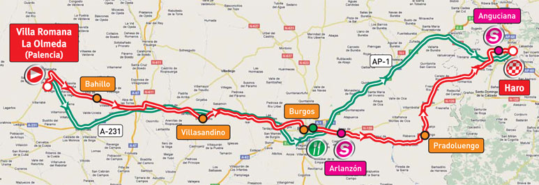 Streckenverlauf Vuelta a Espaa 2011 - Etappe 16