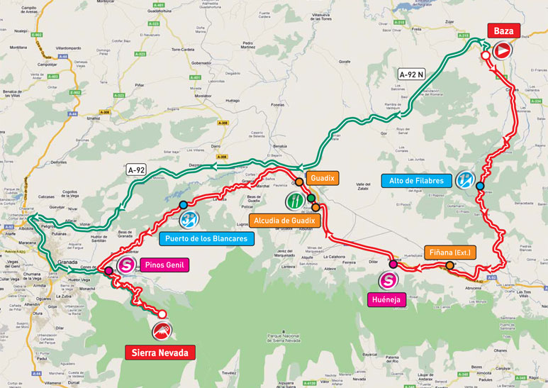 Streckenverlauf Vuelta a Espaa 2011 - Etappe 4