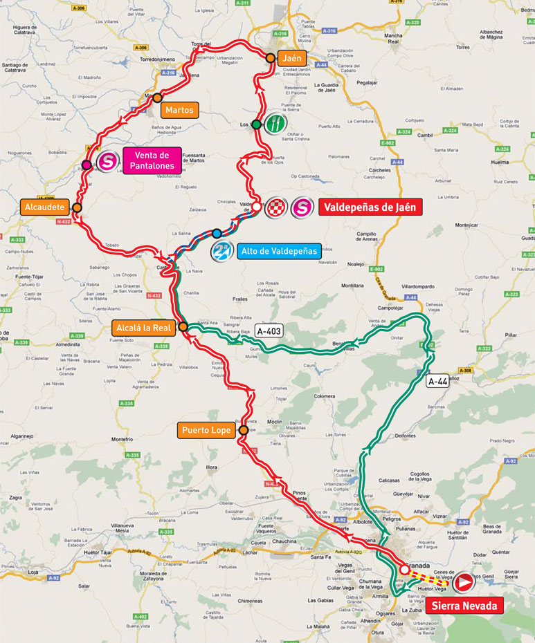 Streckenverlauf Vuelta a Espaa 2011 - Etappe 5