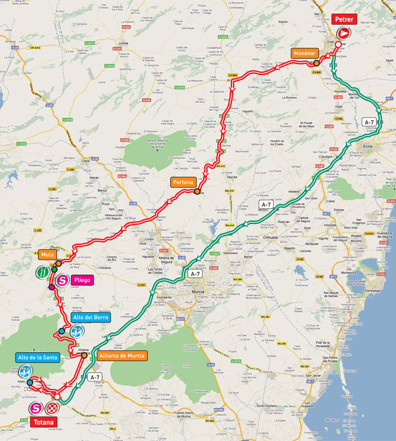 Streckenverlauf Vuelta a Espaa 2011 - Etappe 3