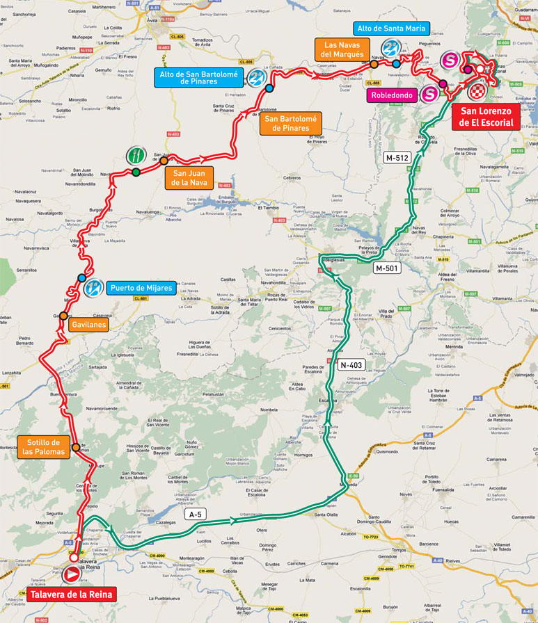 Streckenverlauf Vuelta a Espaa 2011 - Etappe 8