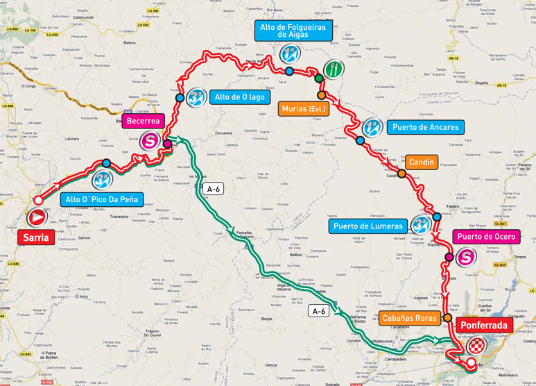 Streckenverlauf Vuelta a Espaa 2011 - Etappe 13