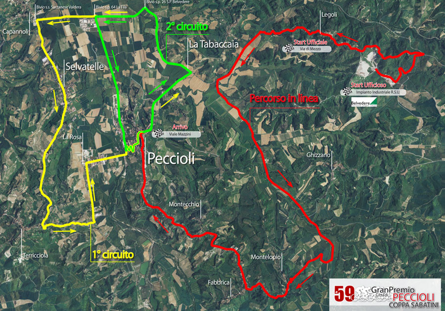 Streckenverlauf Coppa Sabatini Gran Premio citt di Peccioli 2011