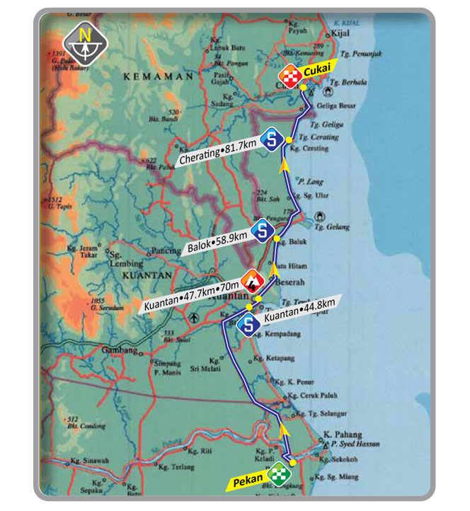Streckenverlauf Le Tour de Langkawi 2012 - Etappe 8