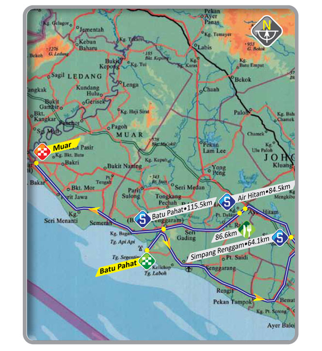 Streckenverlauf Le Tour de Langkawi 2012 - Etappe 4