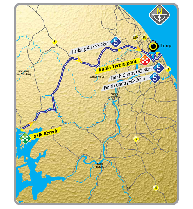 Streckenverlauf Le Tour de Langkawi 2012 - Etappe 10