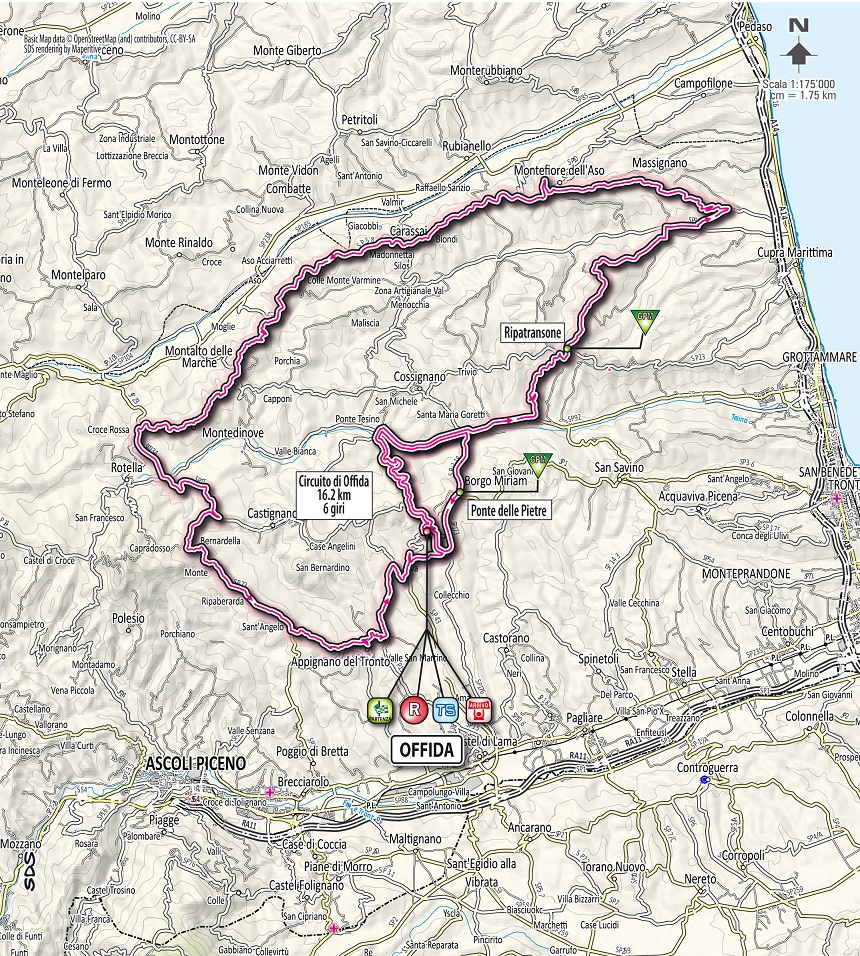 Streckenverlauf Tirreno - Adriatico 2012 - Etappe 6