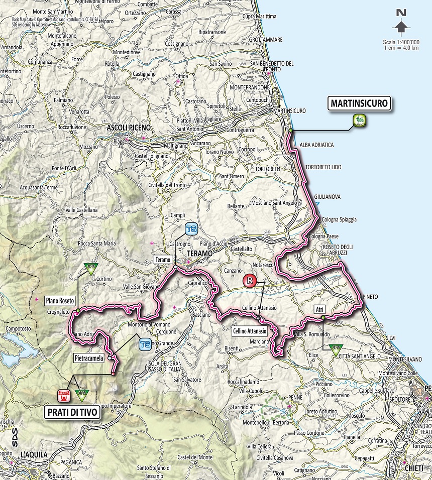 Streckenverlauf Tirreno - Adriatico 2012 - Etappe 5