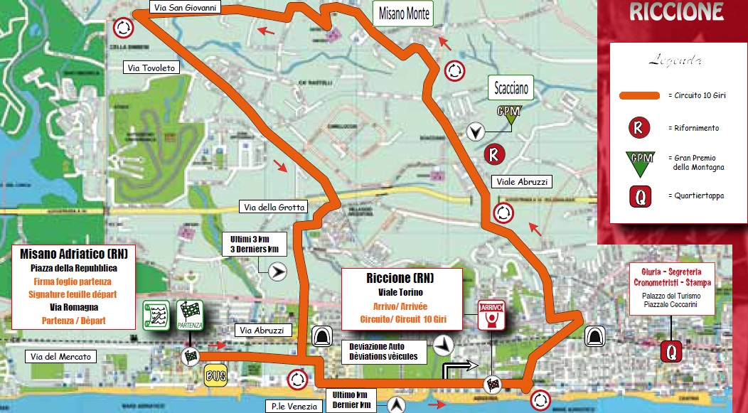 Streckenverlauf Settimana Internazionale Coppi e Bartali 2012 - Etappe 1
