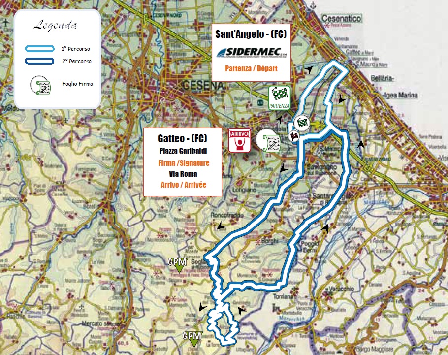 Streckenverlauf Settimana Internazionale Coppi e Bartali 2012 - Etappe 2a