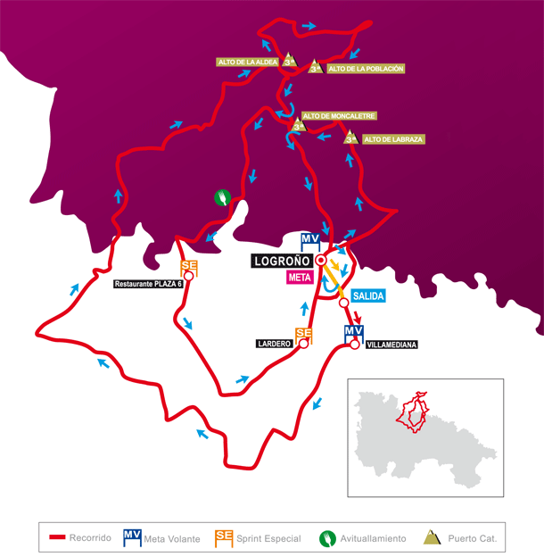 Streckenverlauf Vuelta Ciclista a La Rioja 2012