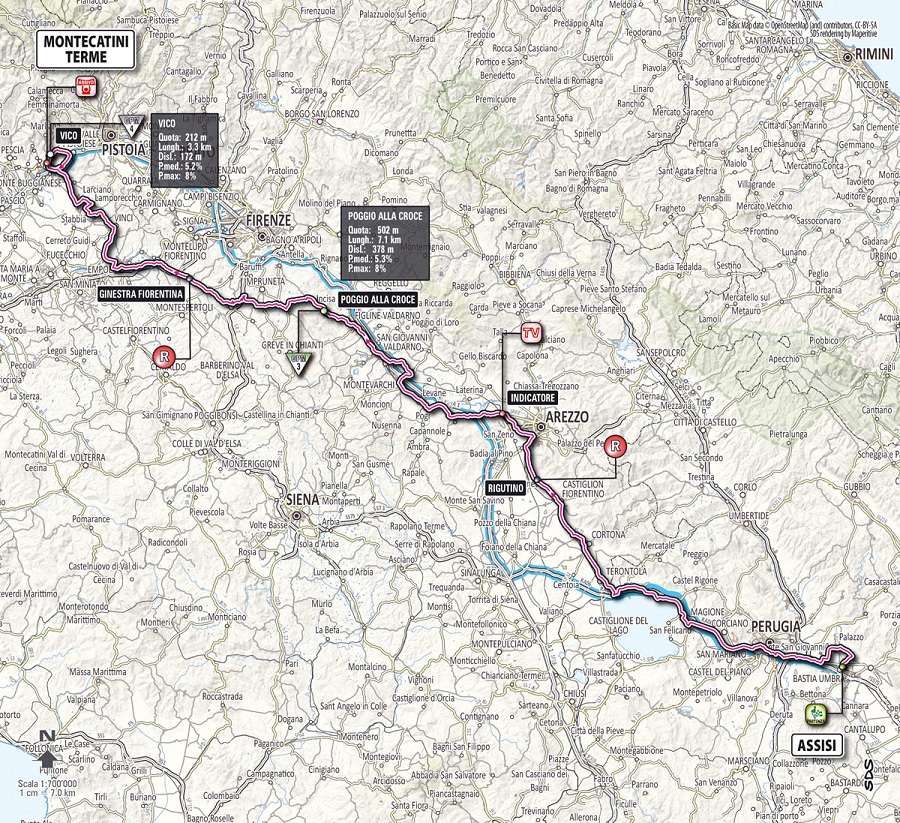 Streckenverlauf Giro dItalia 2012 - Etappe 11