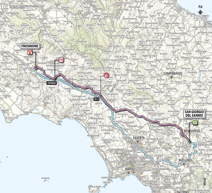 Streckenverlauf Giro d´Italia 2012 - Etappe 9