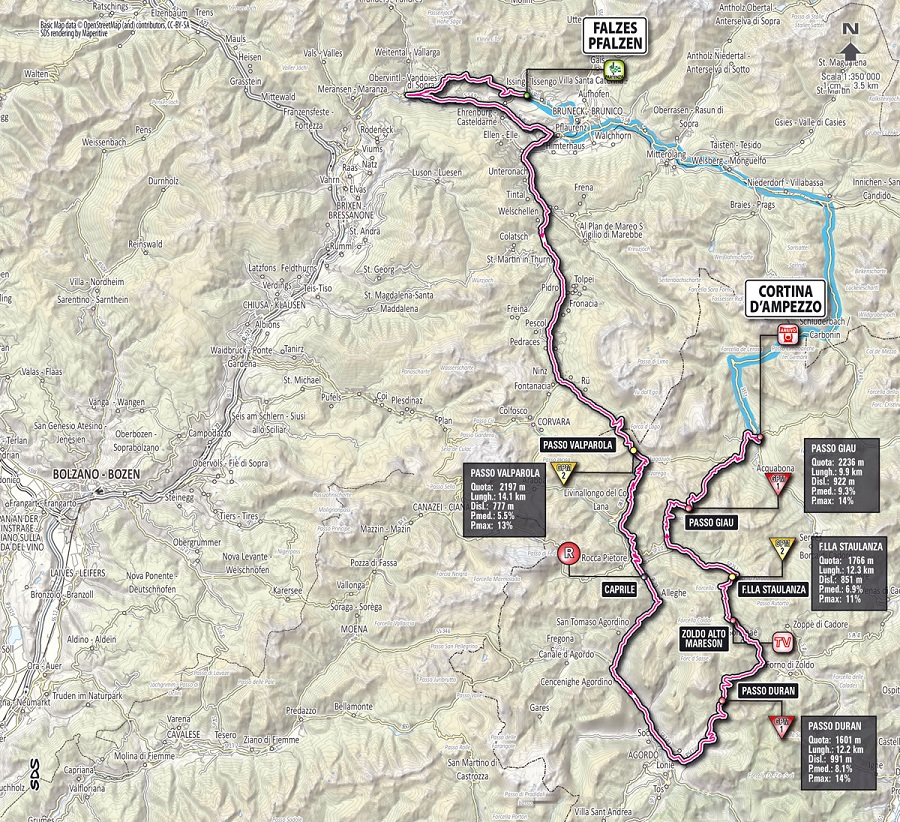 Streckenverlauf Giro d´Italia 2012 - Etappe 17