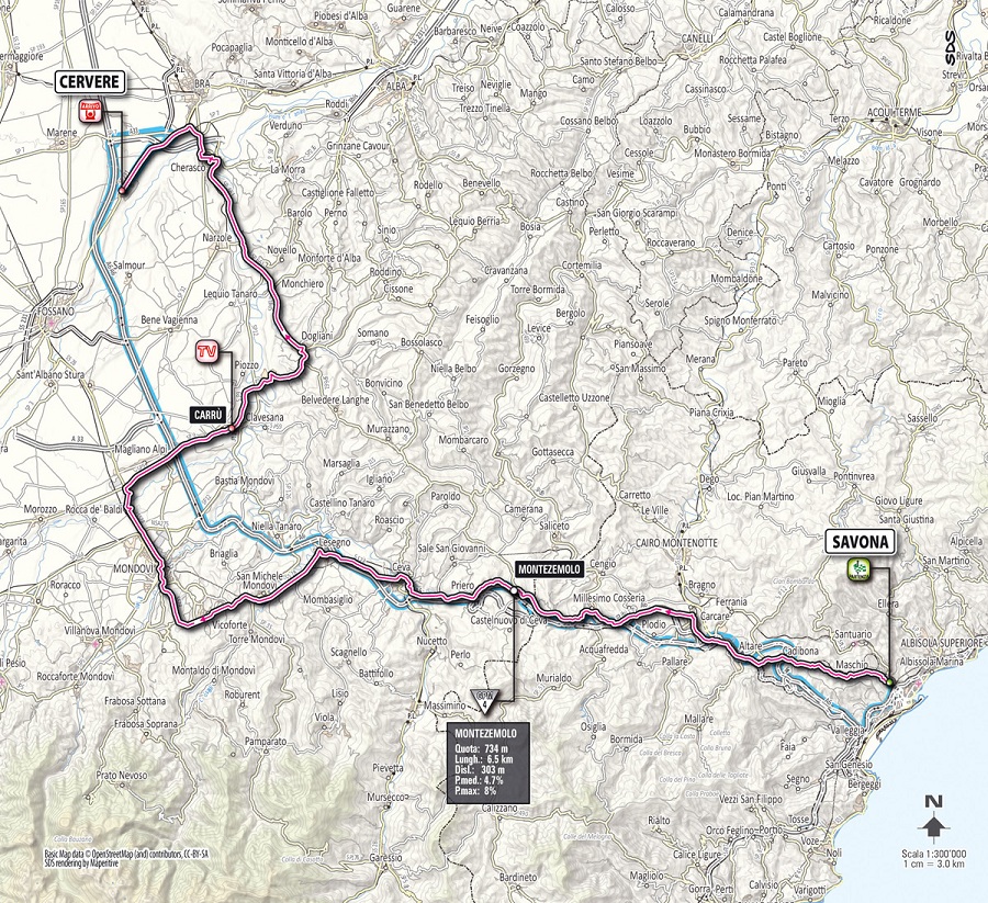Streckenverlauf Giro dItalia 2012 - Etappe 13