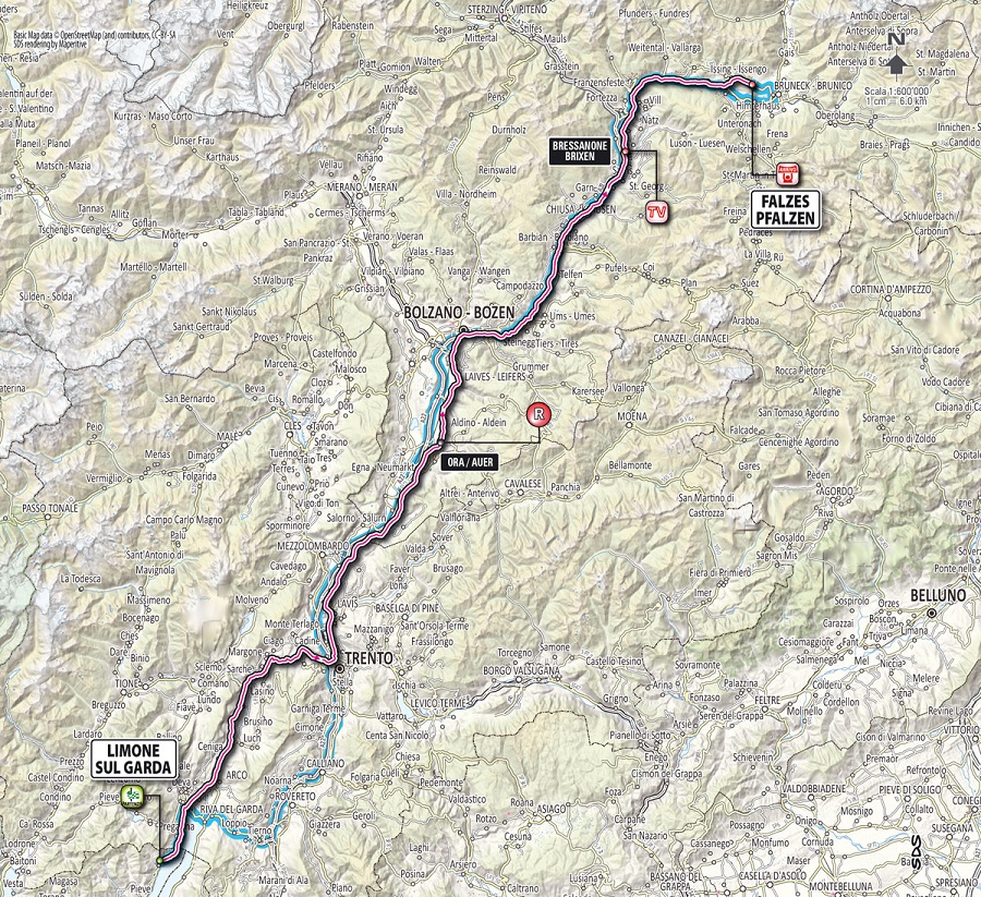 Streckenverlauf Giro dItalia 2012 - Etappe 16