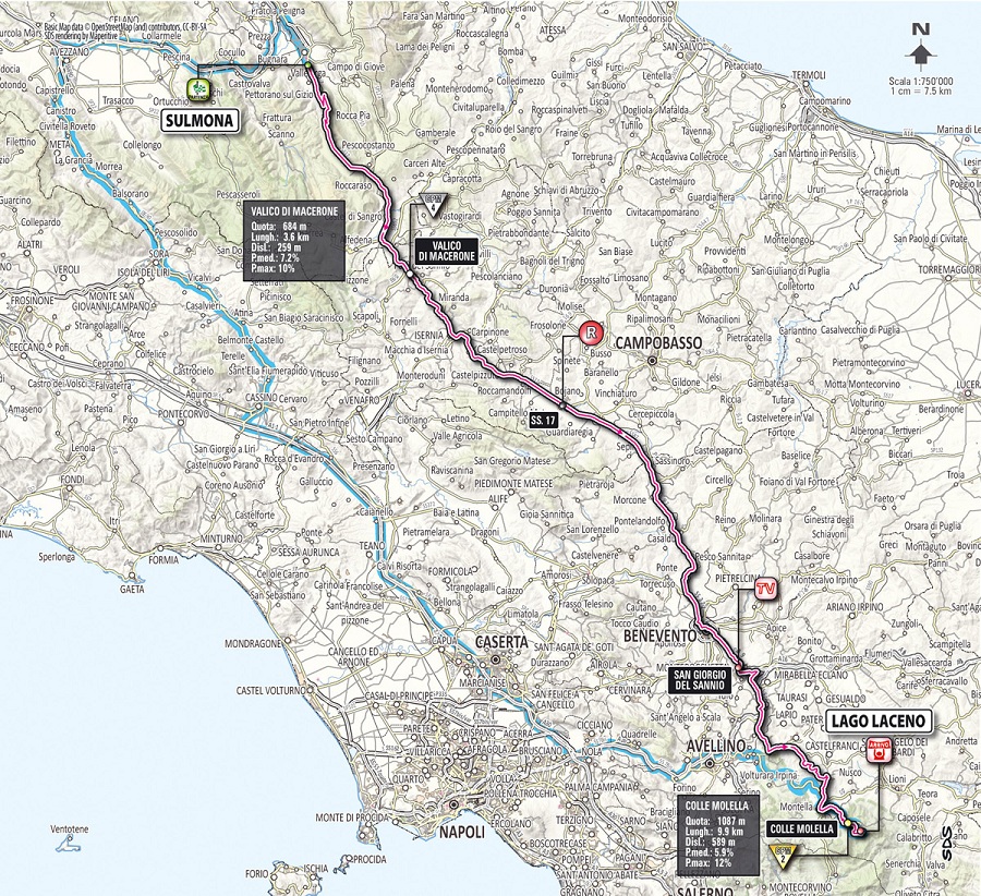 Streckenverlauf Giro dItalia 2012 - Etappe 8
