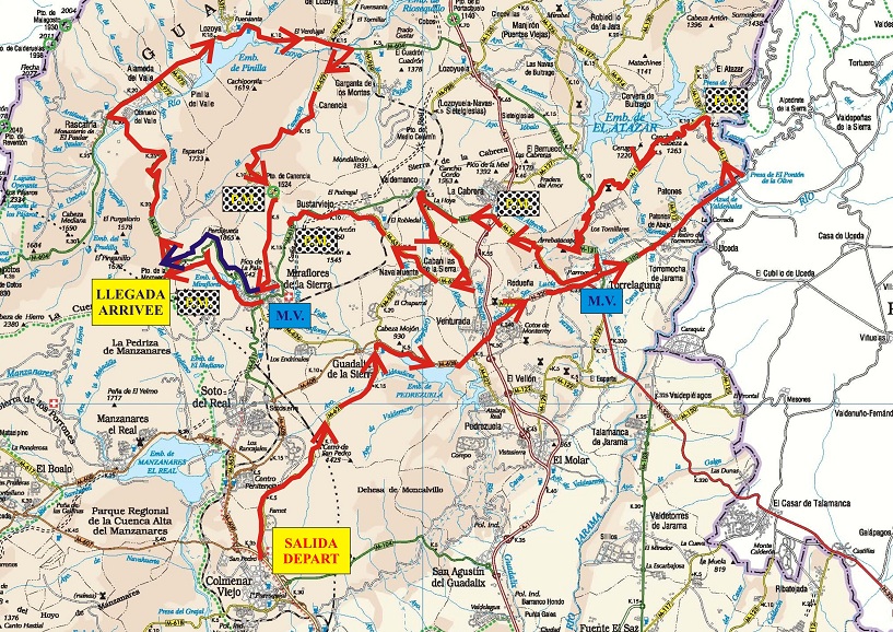 Streckenverlauf Vuelta a la Comunidad de Madrid 2012 - Etappe 2