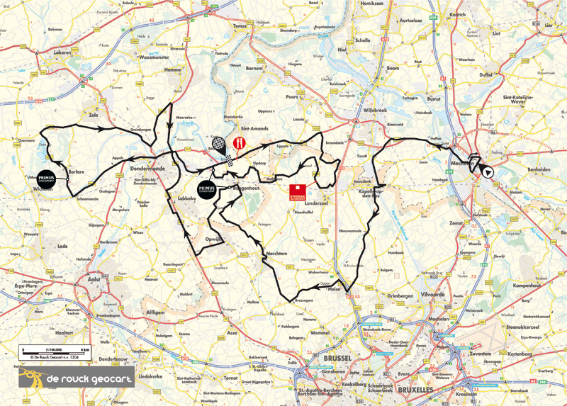 Streckenverlauf Tour de Belgique - Ronde van België - Tour of Belgium 2012 - Etappe 1