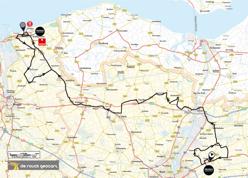 Streckenverlauf Tour de Belgique - Ronde van Belgi - Tour of Belgium 2012 - Etappe 2
