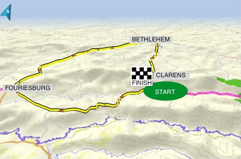 Streckenverlauf Tour de Free State 2012 - Etappe 1
