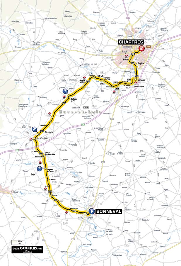Streckenverlauf Tour de France 2012 - Etappe 19