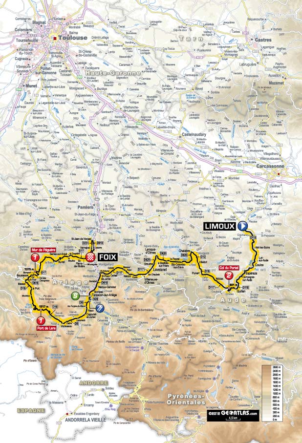 Streckenverlauf Tour de France 2012 - Etappe 14