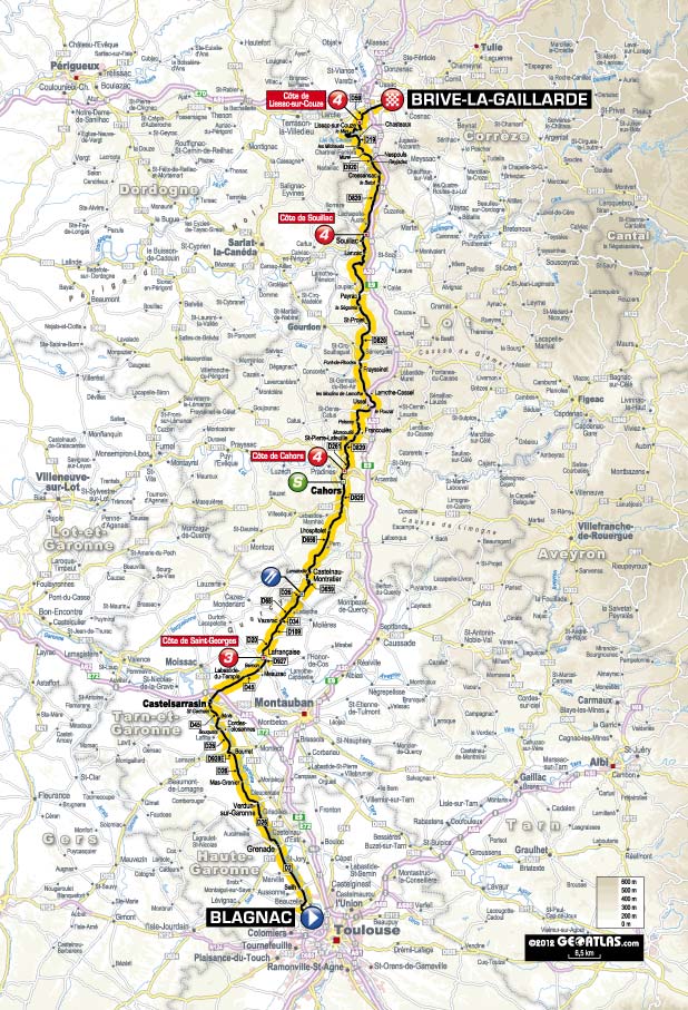 Streckenverlauf Tour de France 2012 - Etappe 18